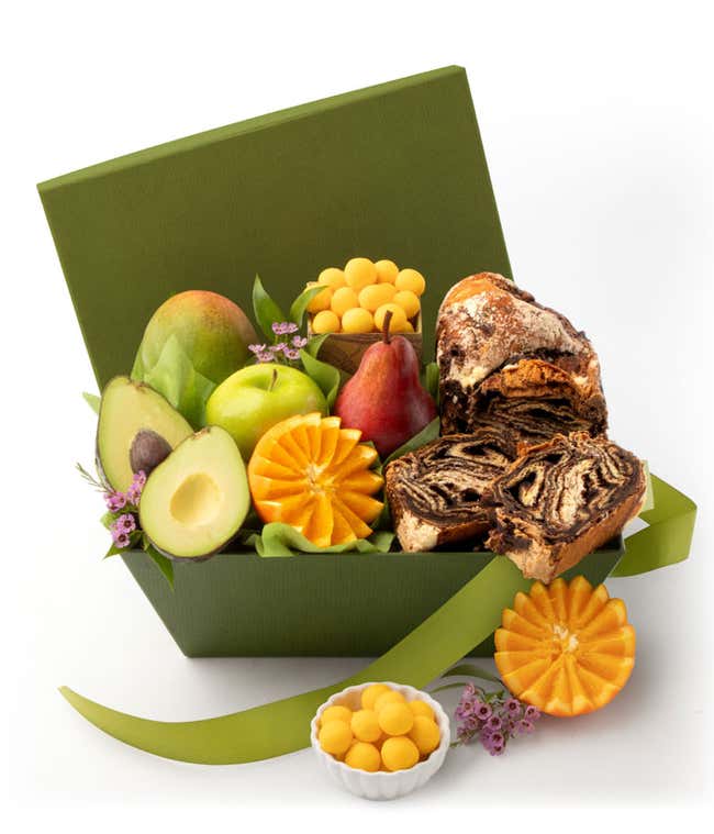 Sweet Fruit &amp; Treats Gift Basket
