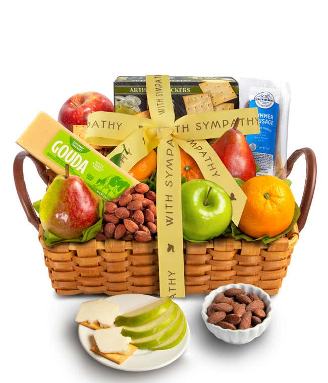 Salami &amp; Cheese Sympathy Gift Basket