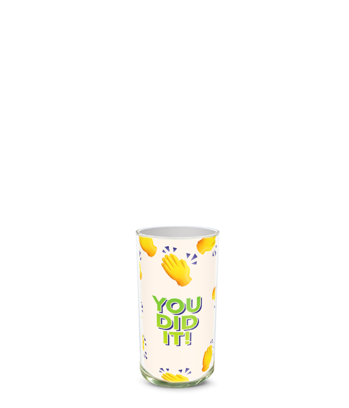 Partial image of Custom Photo Vase without flowers.